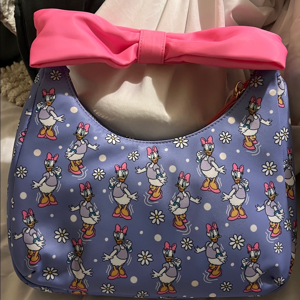 Stoney Clover Lane Lavender and Pink Disney Daisy  Shoulder Bag